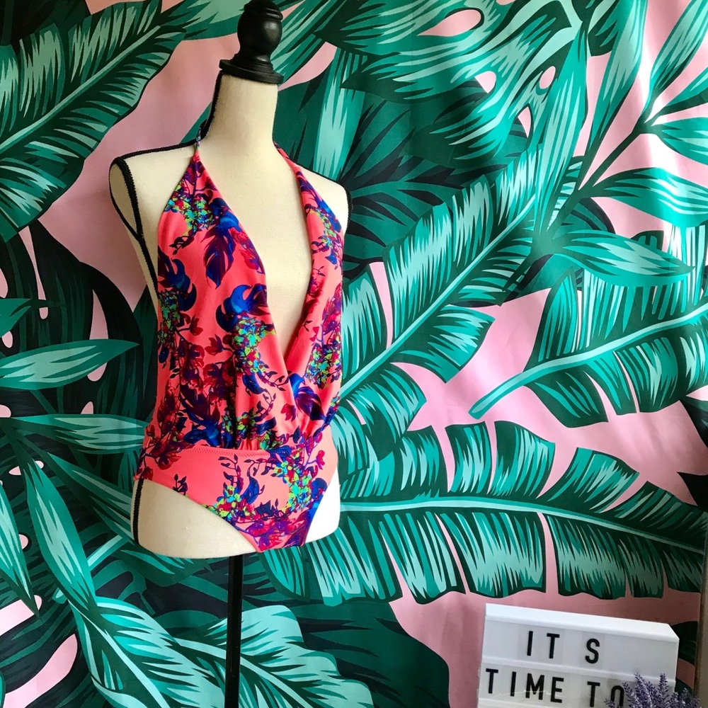 Forever21 Funky open back one piece swimsuit.